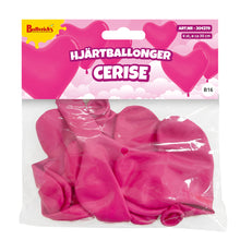 Ballonger, hjärta rosa 6 st