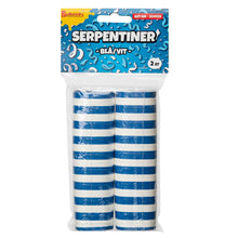 Serpentiner, blå/vit 2 st