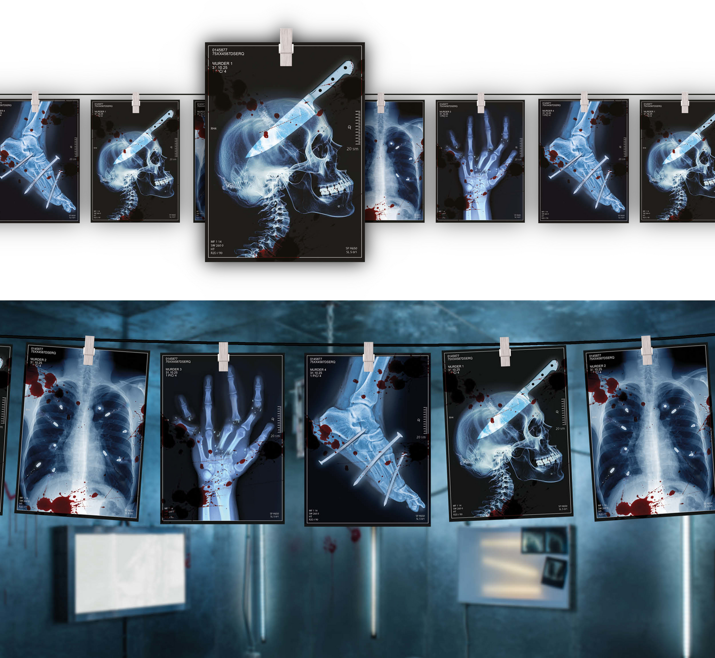 Halloweengirlang, radiographic photos 300 cm