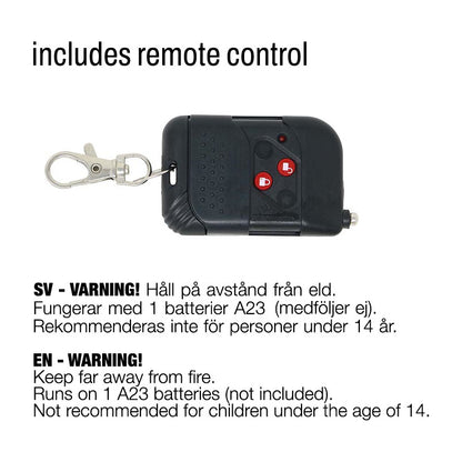 Rökmaskin med ljus och fjärrkontroll