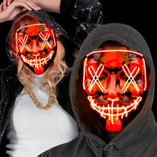 LED-mask, scary röd