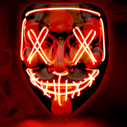 LED-mask, scary röd