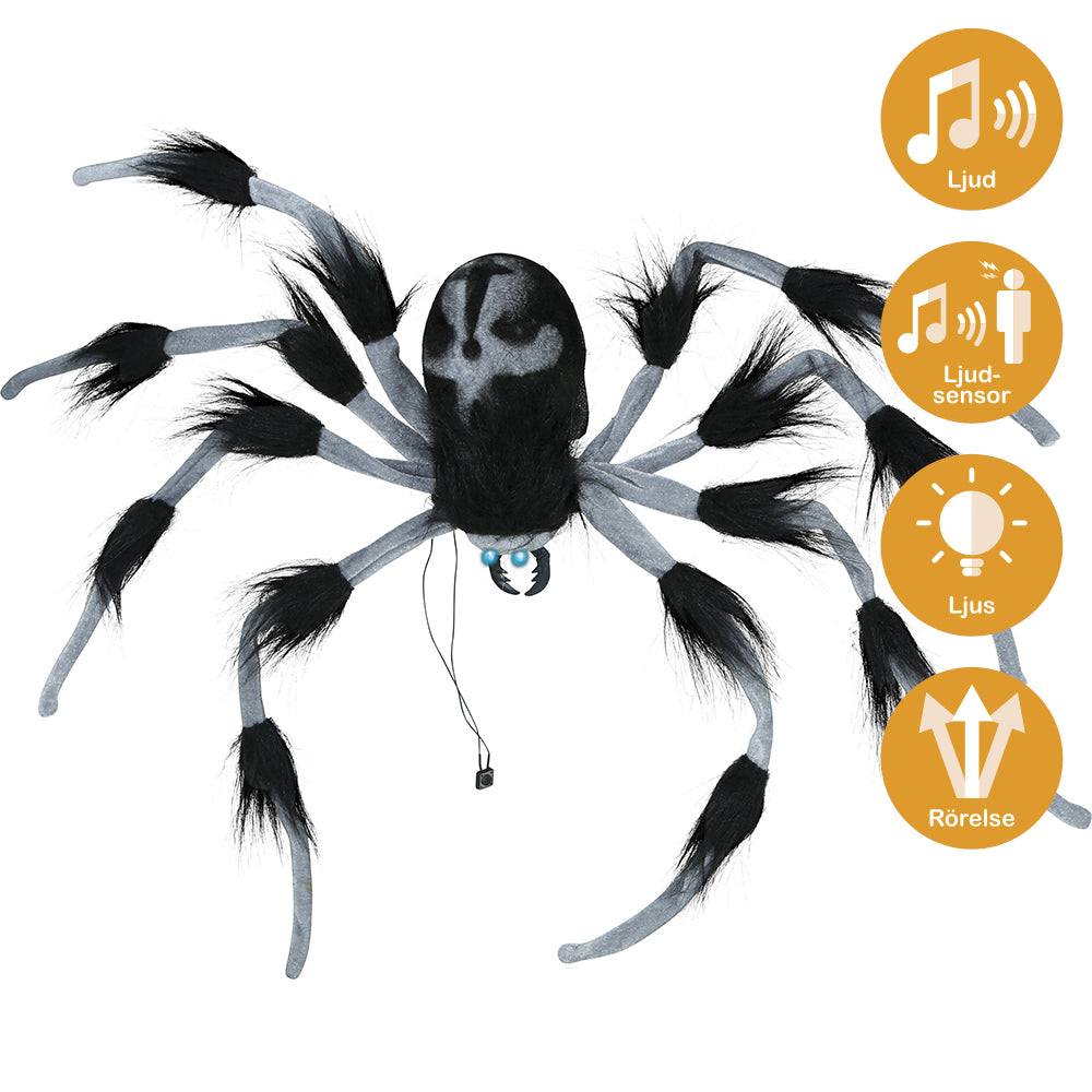 Spindel med ljud och rörelse, 70 cm