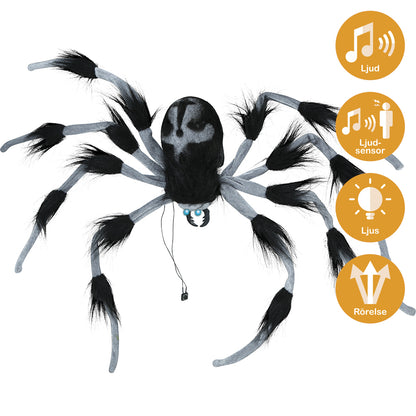 Spindel med ljud och rörelse, 70 cm