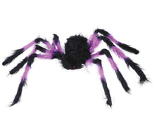 Spindel, hårig lila & svart 75 cm