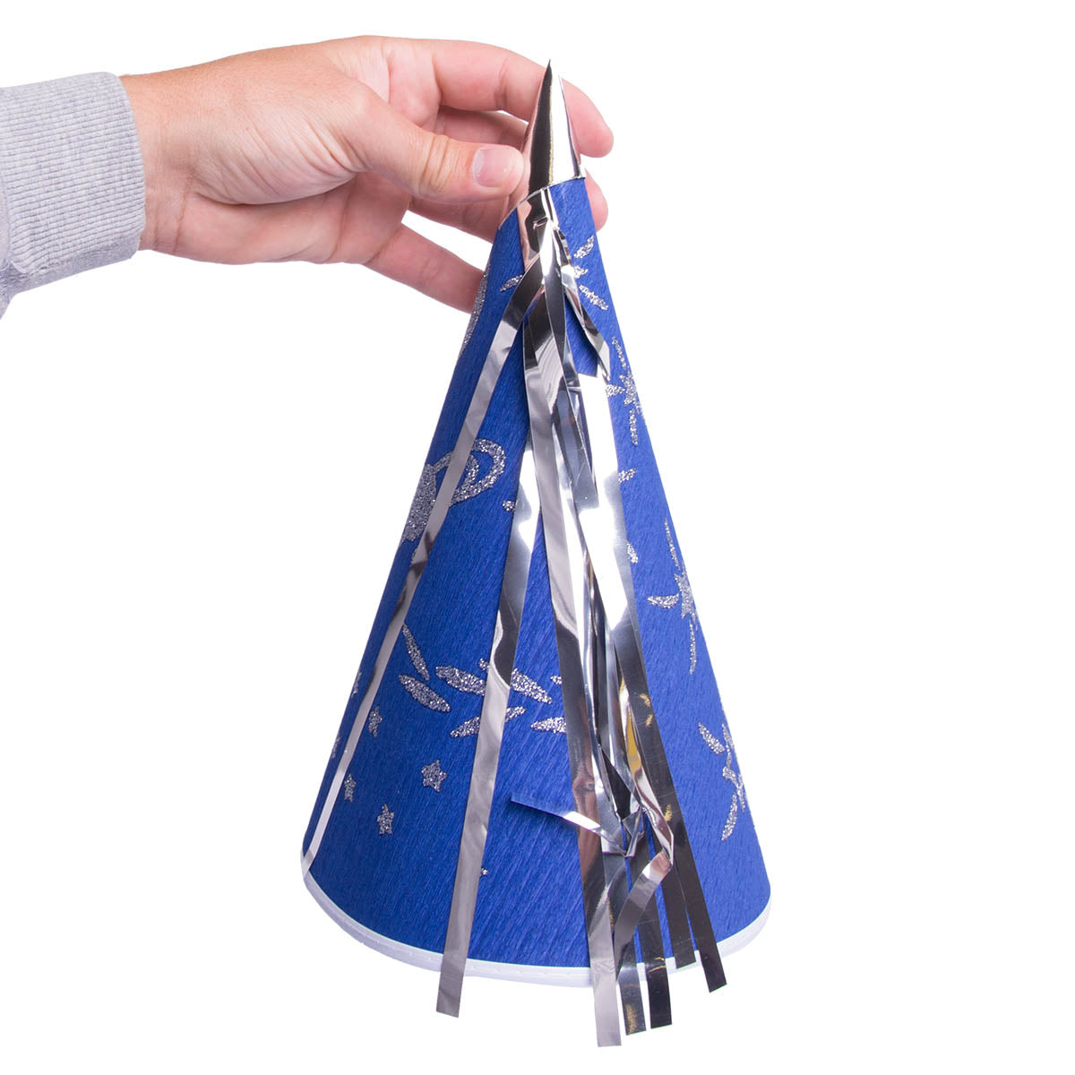 Partyhatt, silverglitter