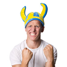 Vikingahjälm, blå/gul mjuk