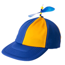 Propellerkeps, blå/gul