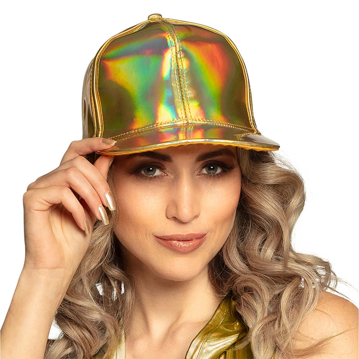 Keps, metallic guld