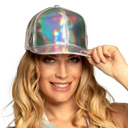 Keps, metallic silver
