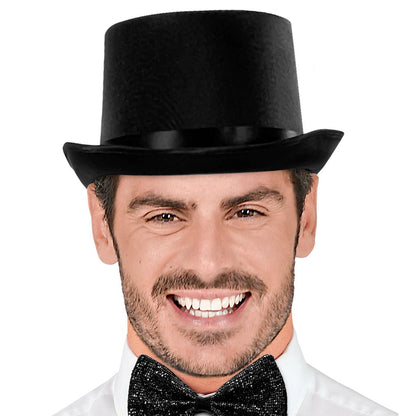 Hög hatt, satin svart