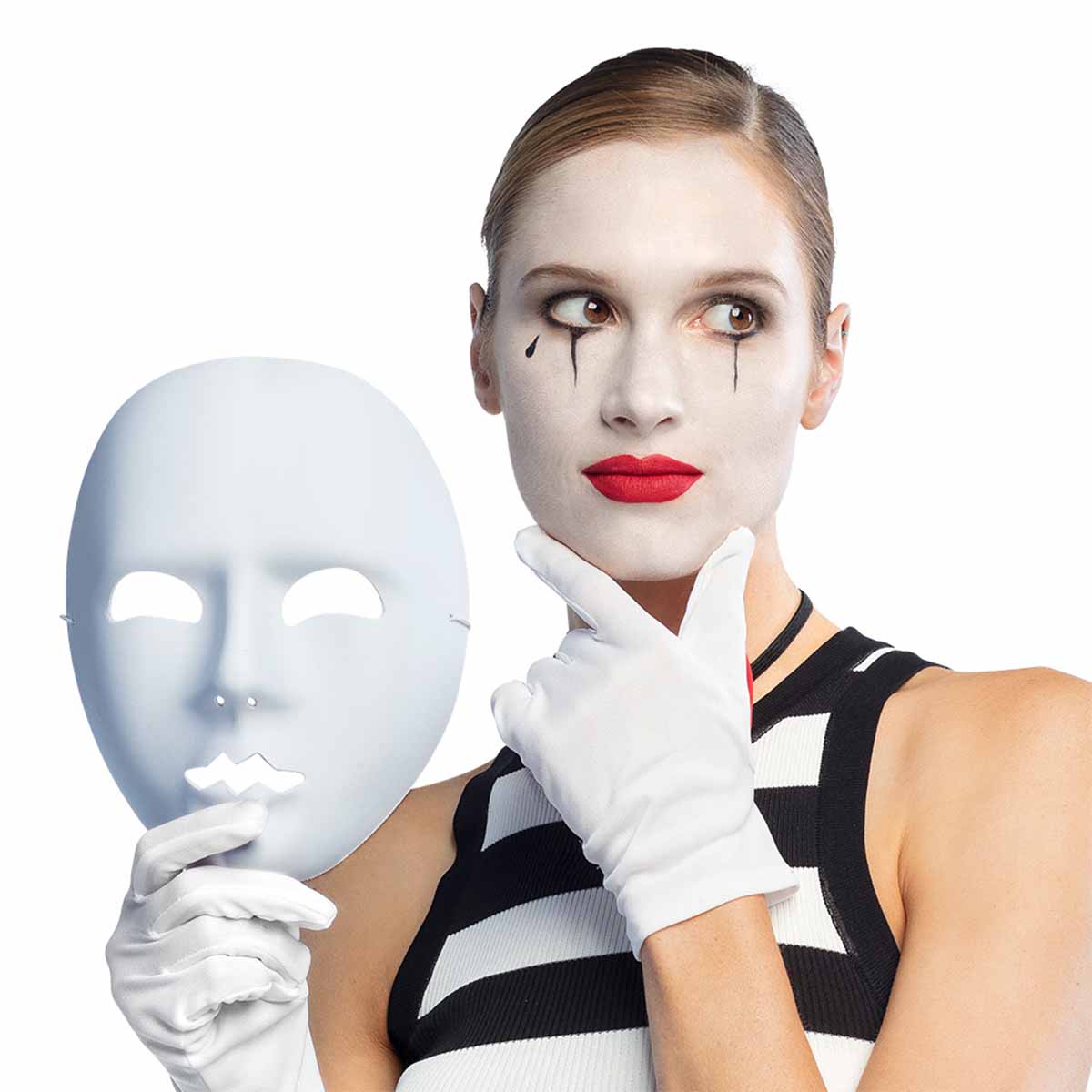Ögonmask, teater vit