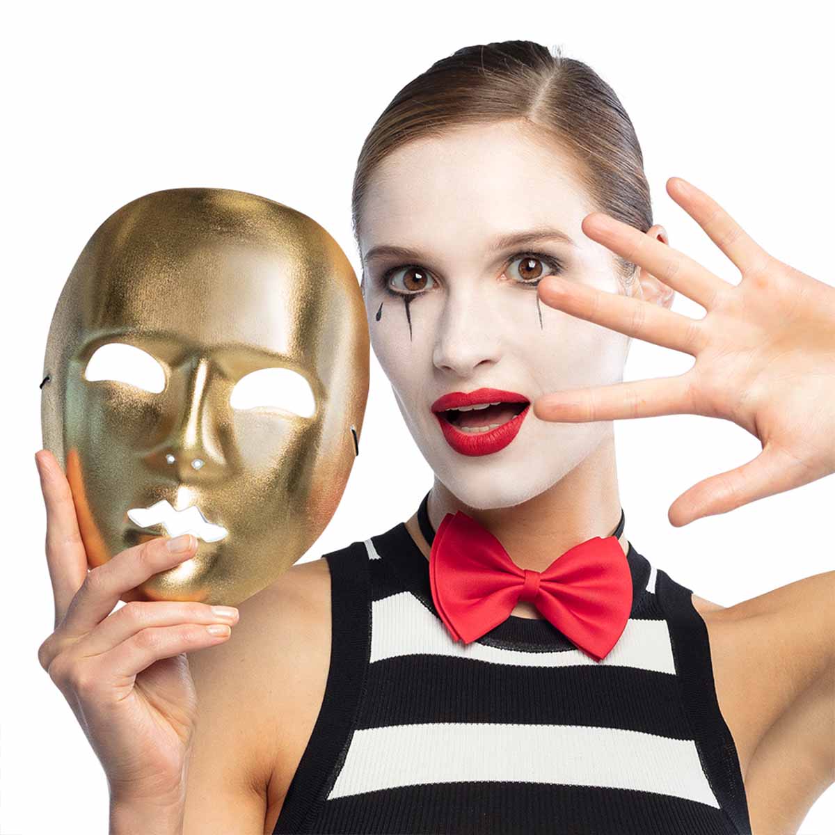 Ögonmask, teater guld