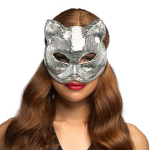 Ögonmask, disco cat silver