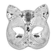 Ögonmask, disco cat silver