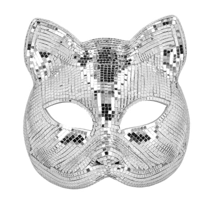 Ögonmask, disco cat silver