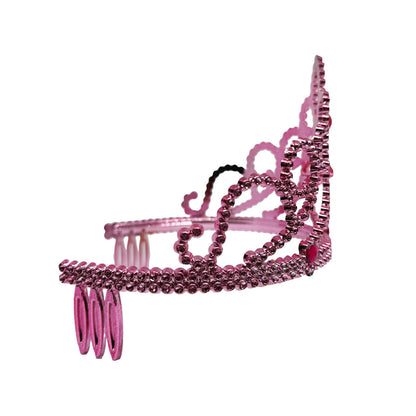 Tiara, rosa med sten
