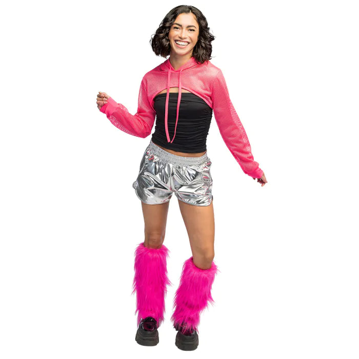 Benvärmare, rave neon rosa