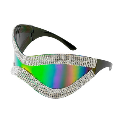 Glasögon, strass oversize