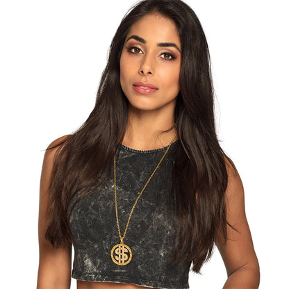 Halsband, dollartecken med strass