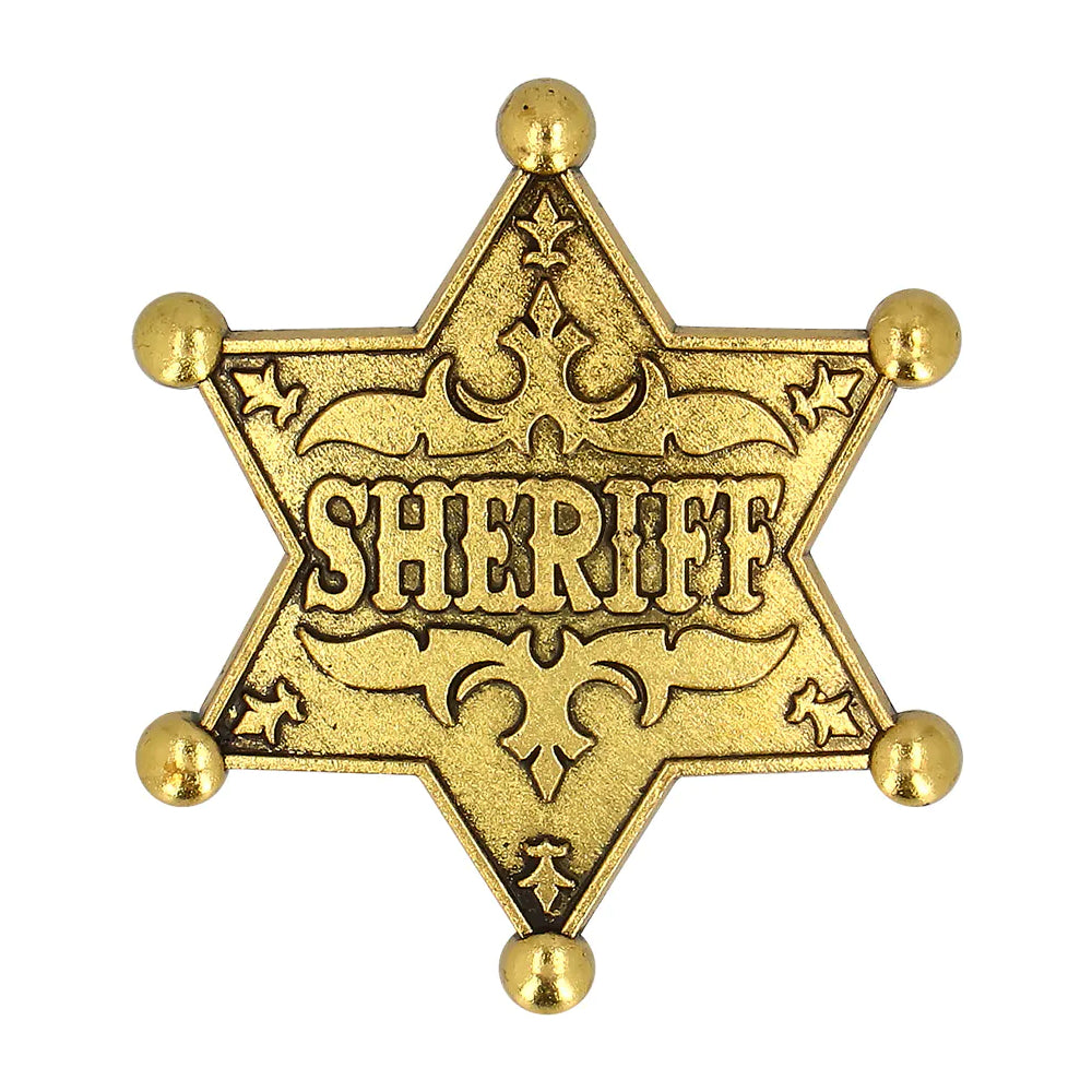 Sheriffstjärna, metall guld