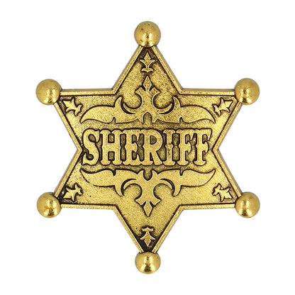 Sheriffstjärna, metall guld