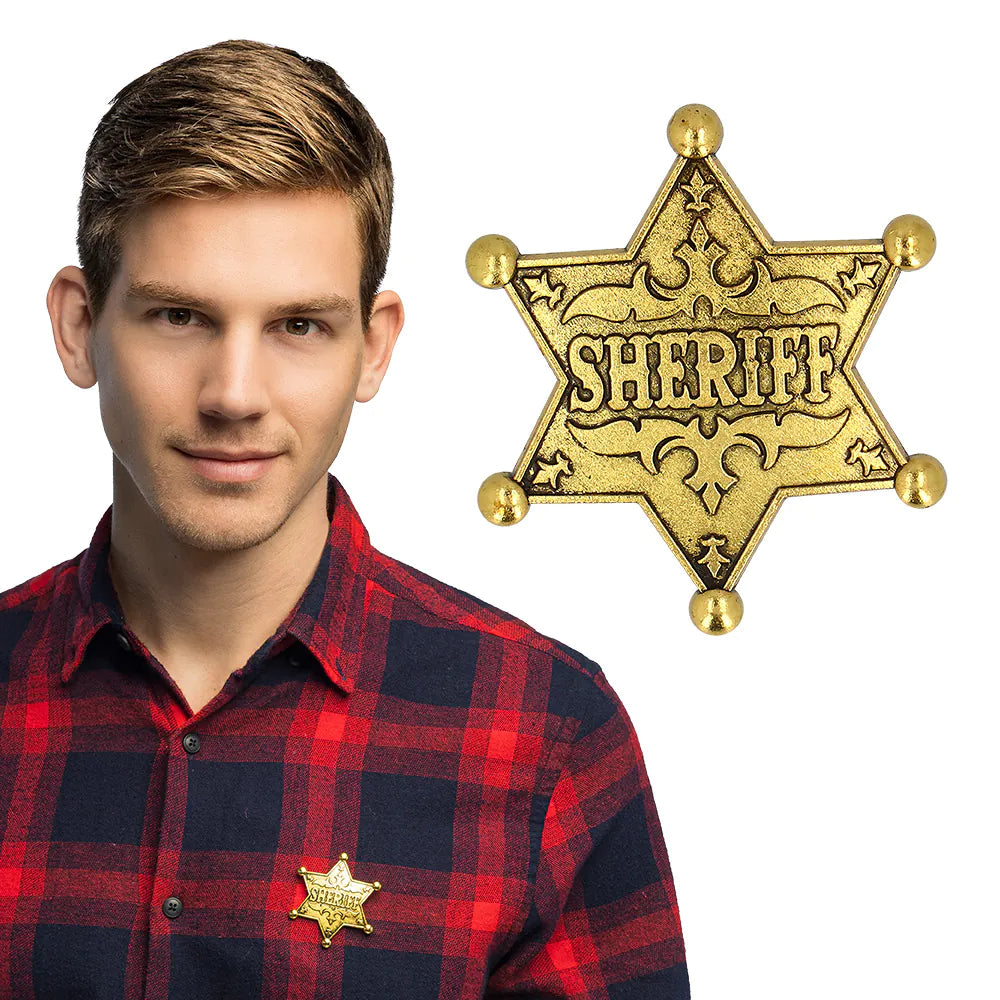 Sheriffstjärna, metall guld