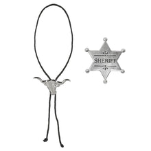 Cowboyset, sheriffstjärna & halsband