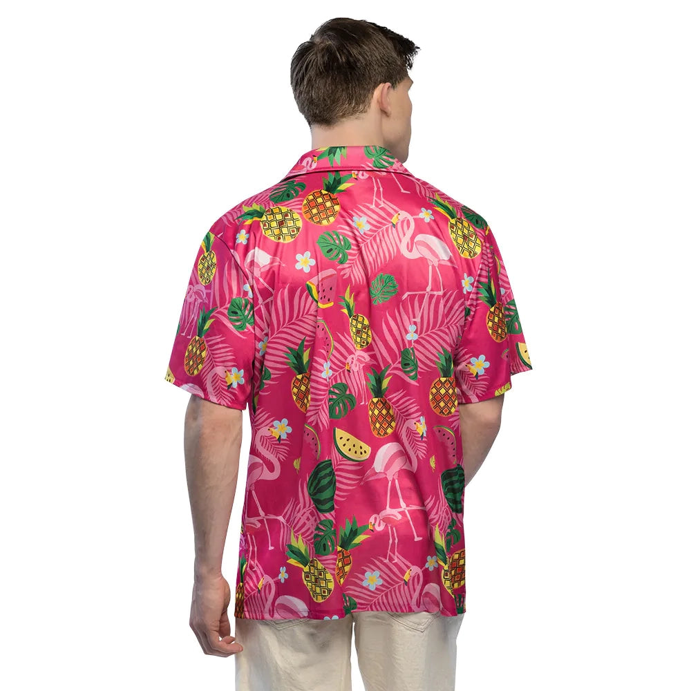 Hawaiiskjorta, summer flamingo