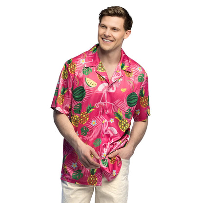Hawaiiskjorta, summer flamingo