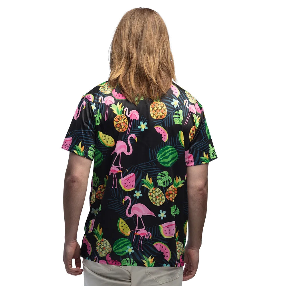 Hawaiiskjorta, swinging flamingo