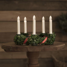 Luciakrona, grön med dekoration