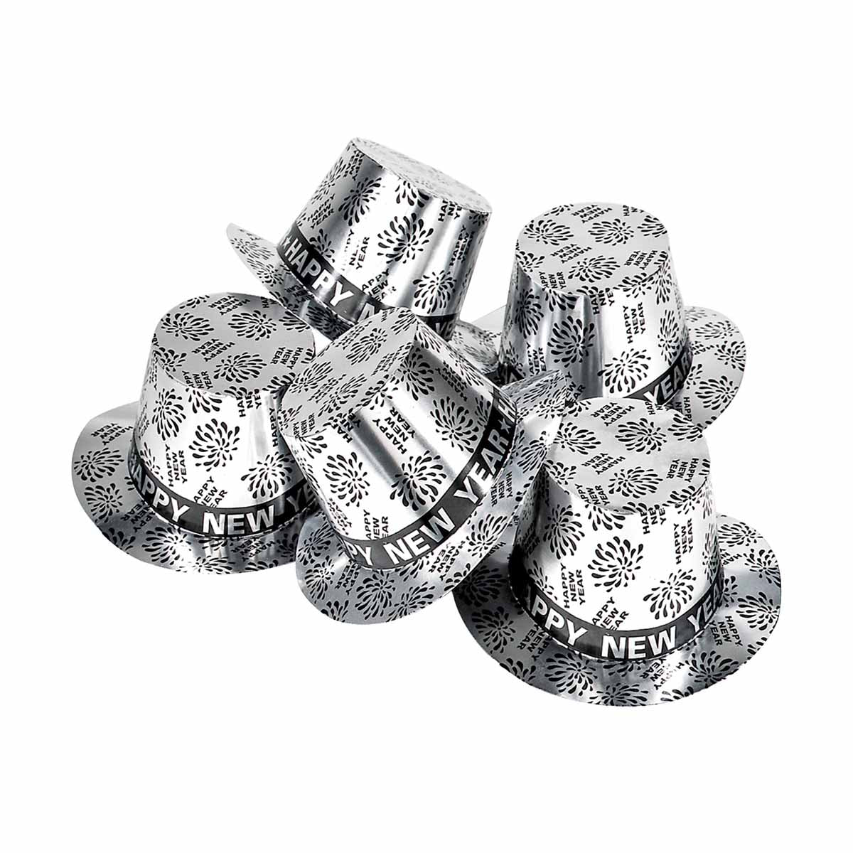 Pappershatt, silver happy new year