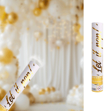 Konfettibomb, guld 28 cm (folie)