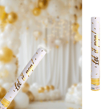 Konfettibomb, guld 40 cm (folie)