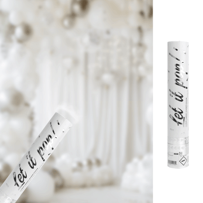 Konfettibomb, silver 28 cm (folie)