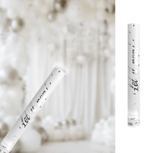 Konfettibomb, silver 40 cm (folie)