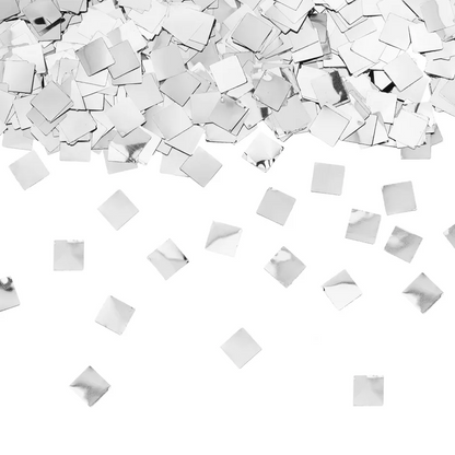 Konfettibomb, champagneflaska silver metallic 20,5 cm