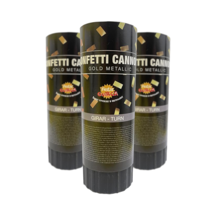 Konfettibomb, guld 3 st