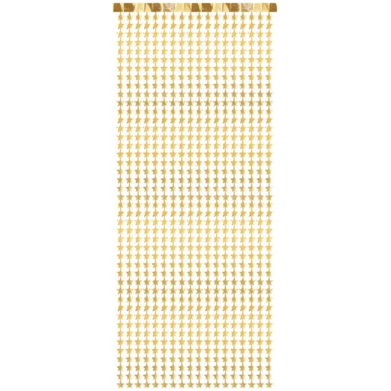 Glitterdraperi, stjärnor guld 100x245 cm