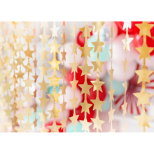 Glitterdraperi, stjärnor guld 100x245 cm