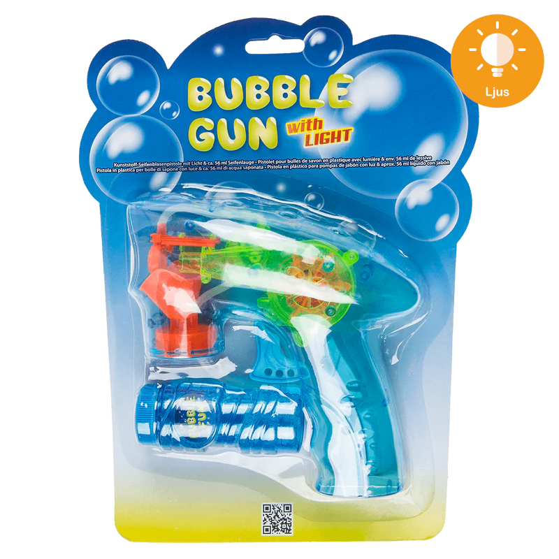 Såpbubbelpistol med LED, 15 cm