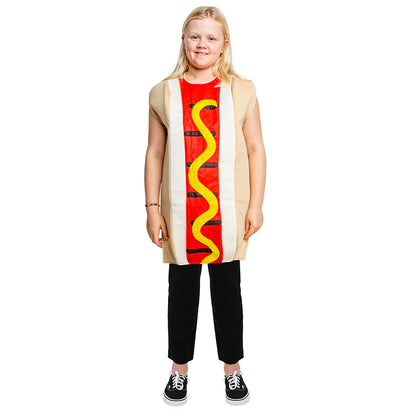 Barndräkt, korv med bröd