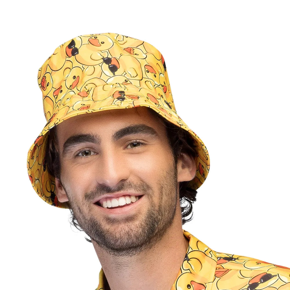 Hawaiiskjorta med shorts & hatt, lucky duck M