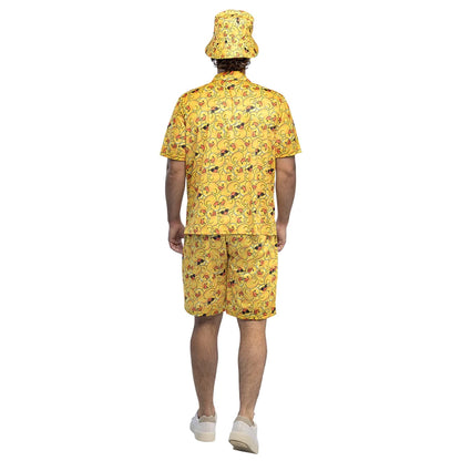 Hawaiiskjorta med shorts & hatt, lucky duck M