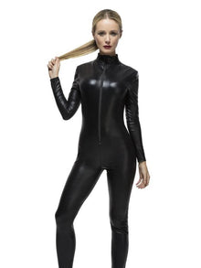 Jumpsuit, catsuit svart XS
