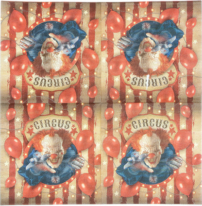 Servetter, cirkusclown 20 st