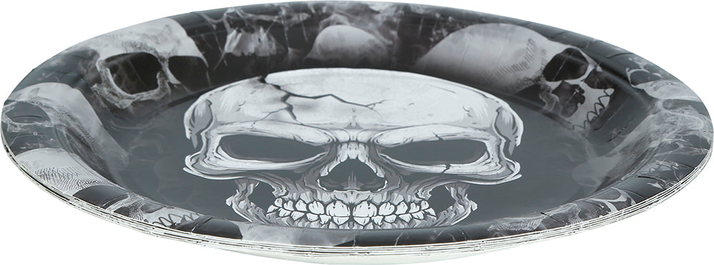 Tallrikar, dödskalle 23 cm 6 st