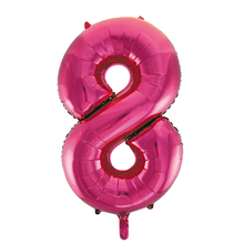 Folieballong, siffra 8 rosa 86 cm