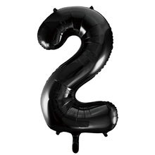 Folieballong, siffra 2 svart 86 cm
